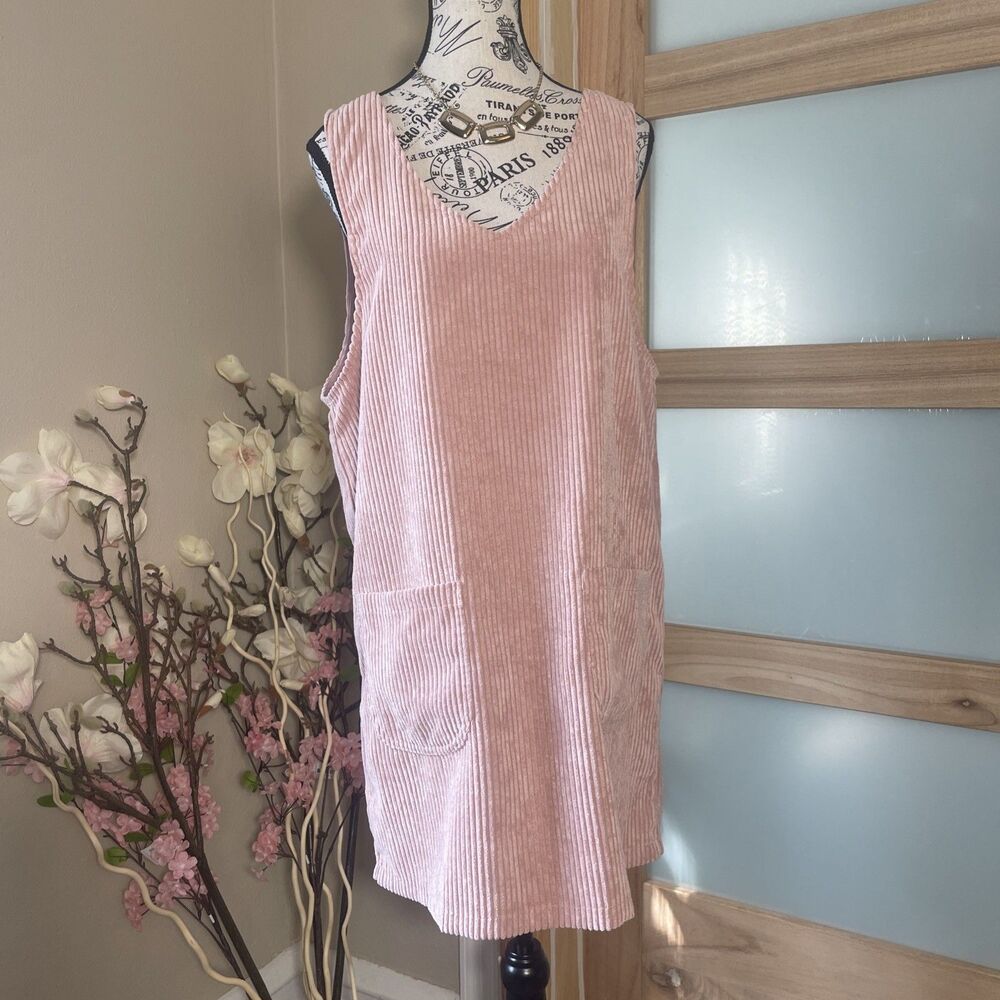 Motel Pink Pinafore Overall Style Dress Size M